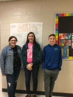 MiddleWaverly's tweet photo. After the science fair in December, students, Grace, Shianne, and Noah, get to go on to the regional science fair. The students are now getting ready to compete on March 11, 2020. Good luck everyone. #D145NEWS #OurWMS https://t.co/kIM57pmAqP