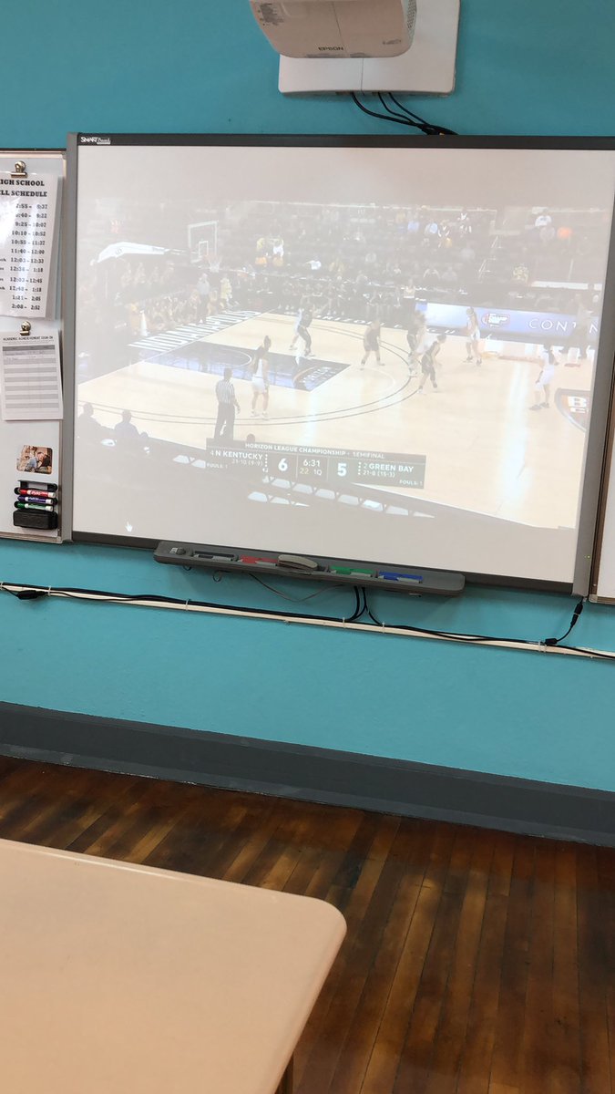 missbarrmath's tweet photo. Smartboards are also useful for streaming a basketball game. Just watching @molly_glick24 in the semi-finals for @NKUNorseWBB https://t.co/eWJtf8P7sx