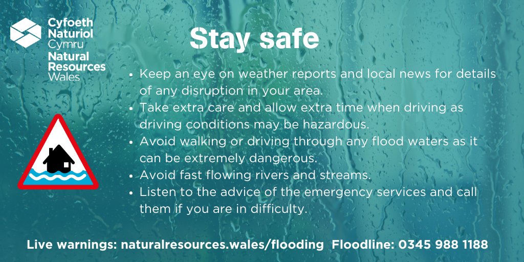 🌧️ There is now an Amber Warning for Rain in place for Mid Wales until tomorrow morning ⚠️ naturalresources.wales/flooding/?lang…