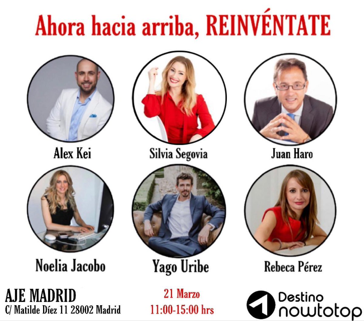 SilviaSegoviaP's tweet photo. Sábado 21 de marzo de 11-15 h lanzamos DESTINO Now To Top como la única plataforma de eventos mensuales de desarrollo profesional con acompañamiento real para ayudarte a ti y a tu negocio a ir de dónde te encuentras en estos momentos a dónde realmente quieres llegar. 
#nowtotop https://t.co/2gYTjY5DVG