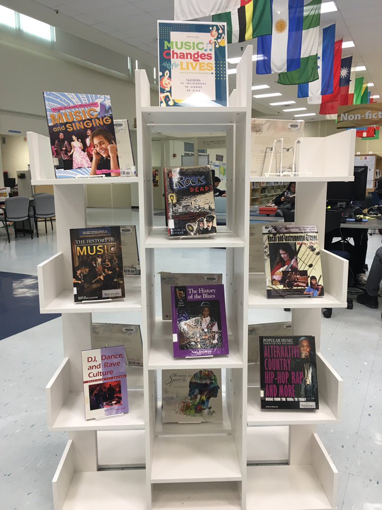 Happy Music in Our Schools Month! Shoutout to Ms. Blum <a href="/MeadeReads/">Meade HS Library</a> for the awesome music book display to promote music &amp; the Meade Music Dept!! #MIOSM2020 #MusicChangesLives <a href="/NAfME/">nafme</a> @MMEA_Maryland <a href="/MusicAACPS/">MusicAACPS</a> <a href="/AACountySchools/">AACPS</a>