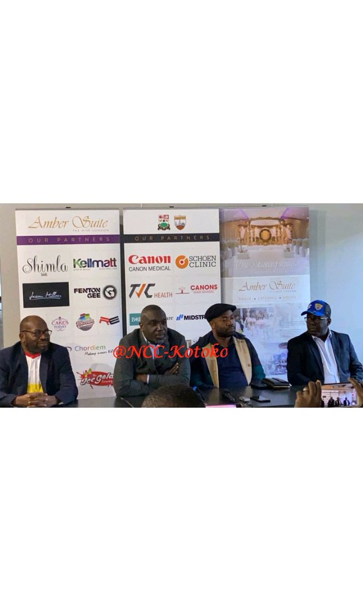 NCCKotoko's tweet photo. Pictures; The Kotoko/Hearts of Oak crunch game in London has been launched at the Hive Stadium, London, today. The game will be taking place in London on April 11, 2020.
#OperationNinePoints #CirclesDevelopment https://t.co/uhZNbB8IMm