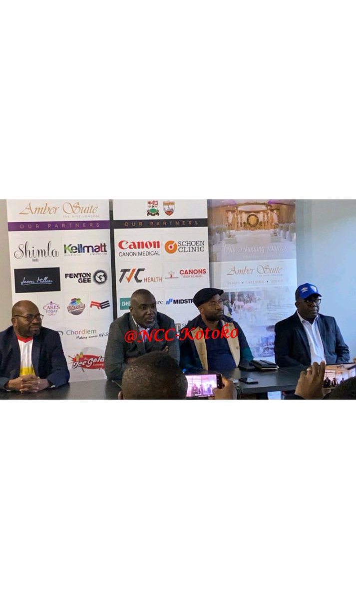 NCCKotoko's tweet photo. Pictures; The Kotoko/Hearts of Oak crunch game in London has been launched at the Hive Stadium, London, today. The game will be taking place in London on April 11, 2020.
#OperationNinePoints #CirclesDevelopment https://t.co/uhZNbB8IMm