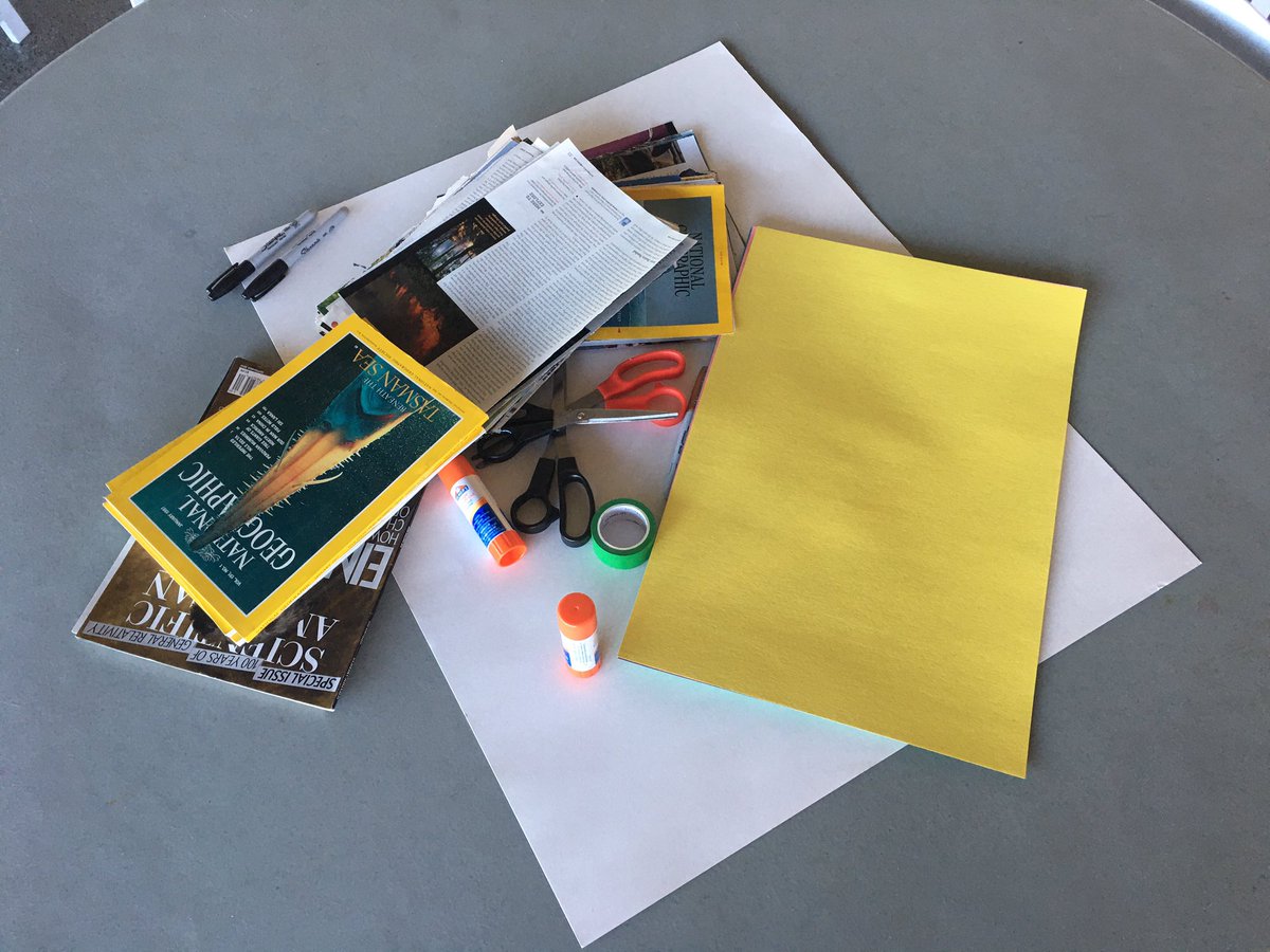 artthescience's tweet photo. So excited to make #sciart collages at BC science outreach workshop! @FleerackersA @monikastolar @scienceworldca #steambc #symbiosisca https://t.co/WDMtn4vgIW