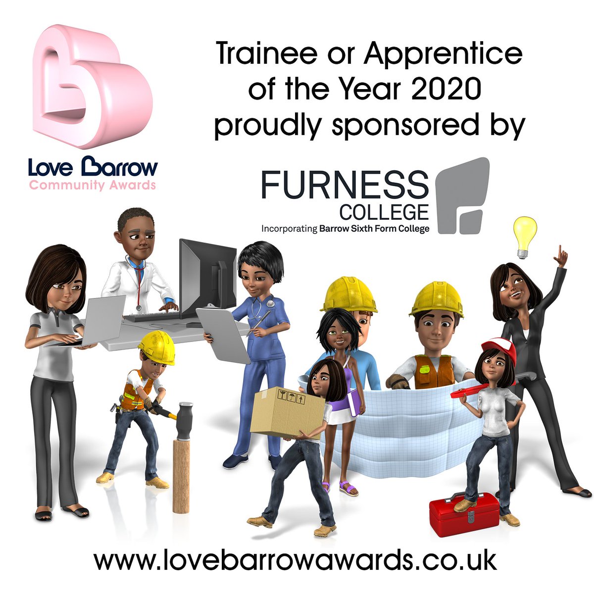 LoveBarrowAward's tweet photo. 🏆This Friday, @furness_college is helping to RECOGNISE your Trainee or Apprentice of the Year community heroes!🏆

#LBA20 #BarrowinFurness #LoveBarrow https://t.co/e68QMqsyo3