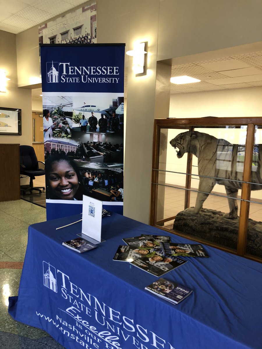 MISDSummitJags's tweet photo. Tennessee State Universtiy. Our 3rd HBCU of the day.  We’ve had lunch, now we’re ready to learn! This is how we Summit!💙

#SHSCollegeTours
#Opportunities
#CollegeIsForMe
#CollegeReadiness
#SummitHighSchool https://t.co/pS6kbm1mog