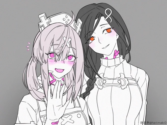 翌日
増えた…?キスマー…きずぐち
#にじさんじ性癖コンビ 
#いらすこや 
#巴絵 