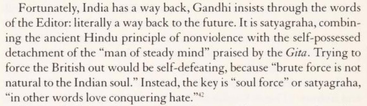 Out of pure vengeance on being denied a seat at the table, out of proverbial sour grapes he decided to disown everything useful to India. Gandhi terribly misunderstood the Gita to be about non-violence. He misunderstood India to have a spirit of ahimsa. These erroneous views..