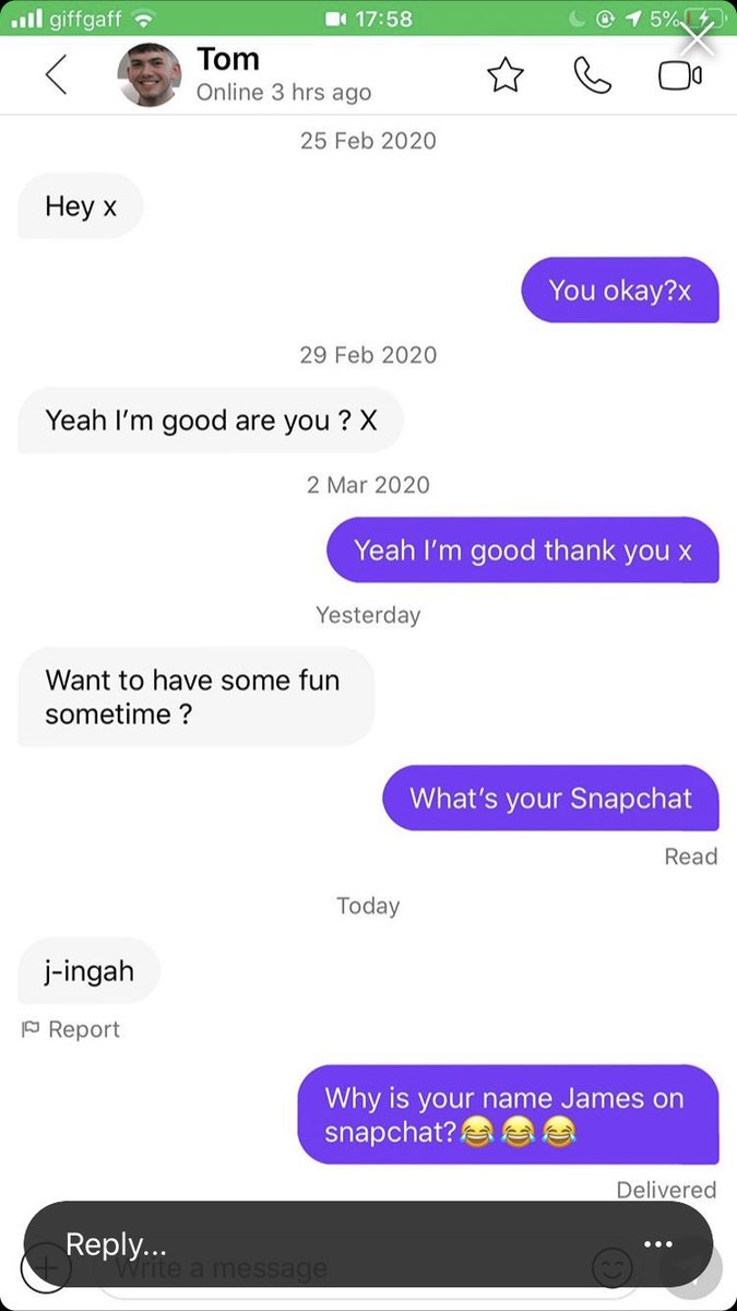 TomCockerill8's tweet photo. Just letting people know this account is not me. It’s James ingham posing as me. He’s had the account for months and messaged one of the girls for over 2 months. He’s tried to use my mums illness for sympathy on it and has messaged several girls for nudes. Very strange behaviour. https://t.co/DCQfWdVnCY