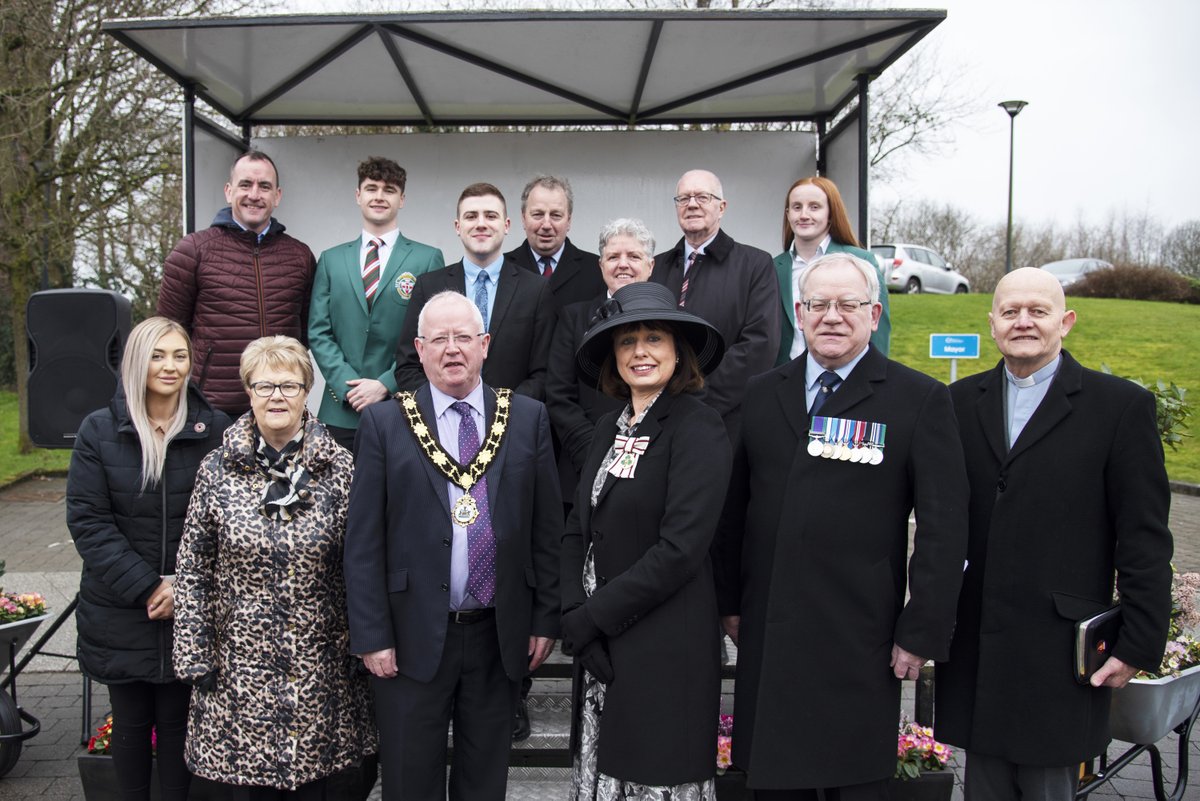 At 10am this morning, Her Majesty’s Vice Lord-Lieutenant for County Antrim, Mrs Miranda Gordon and the Mayor of Antrim and Newtownabbey, Alderman John Smyth joined thousands of other people across the world in raising the Commonwealth Flag to mark Commonwealth Day 2020.