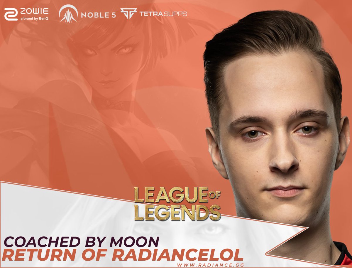 A new Moon is rising. 🌕 Please welcome @Moon1 as our new head coach for the League of Legends Amateur team! Interested in playing for Radiance's LoL team? Check out the link below: radiance.gg/?p=753