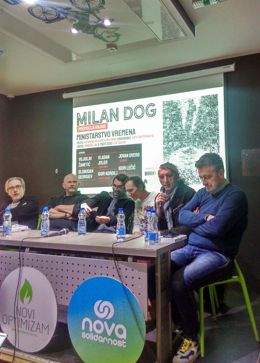 FreeJoJ0NFT's tweet photo. Promocija knjige "Ministarstvo vremena" by @lekoviti #MilanDog #Parobrod @novi_optimizam 👏👏👏👏 @VojaZanetic @SlobaGeorgiev 💪💪 https://t.co/9l8jtRF7Tl