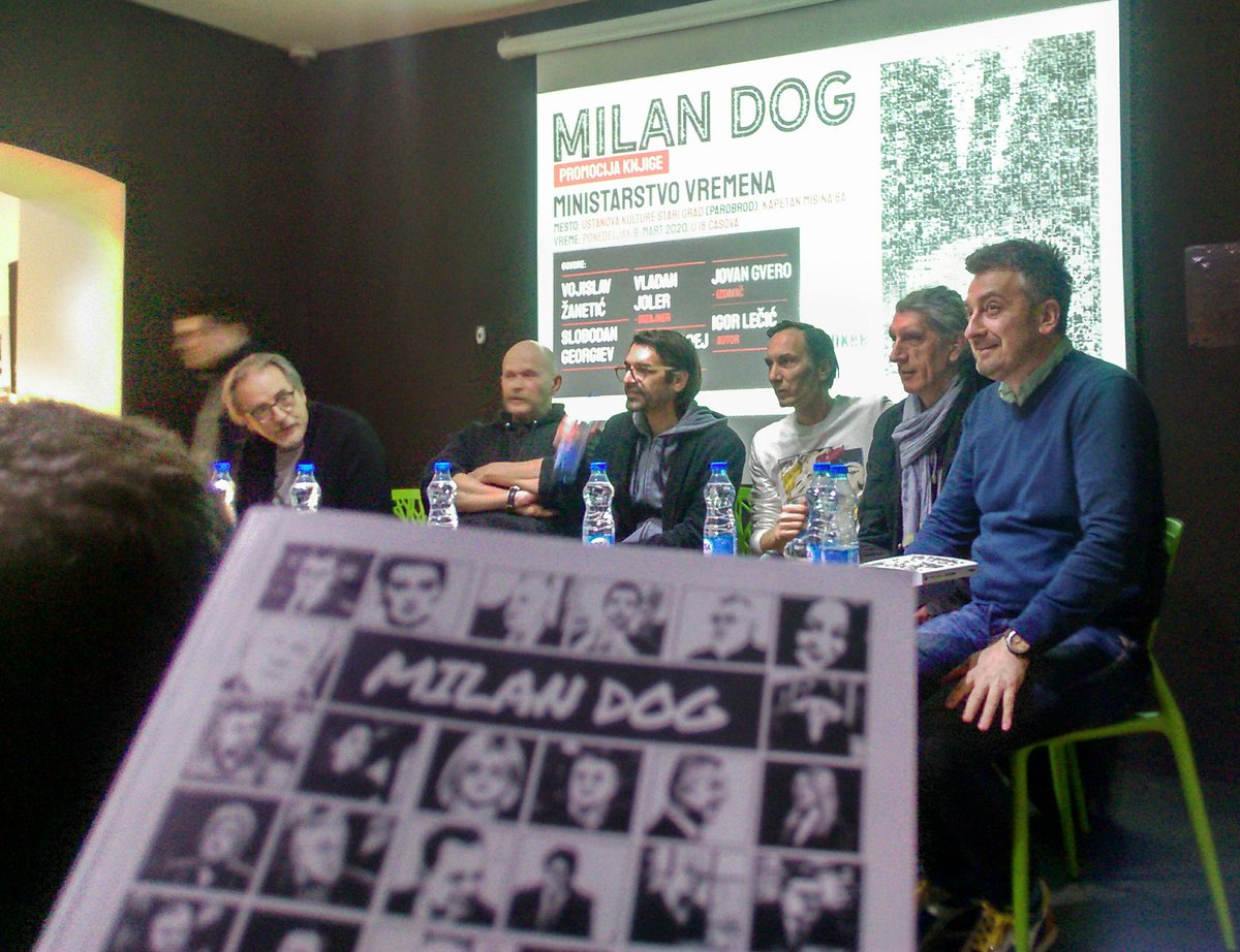 FreeJoJ0NFT's tweet photo. Promocija knjige "Ministarstvo vremena" by @lekoviti #MilanDog #Parobrod @novi_optimizam 👏👏👏👏 @VojaZanetic @SlobaGeorgiev 💪💪 https://t.co/9l8jtRF7Tl