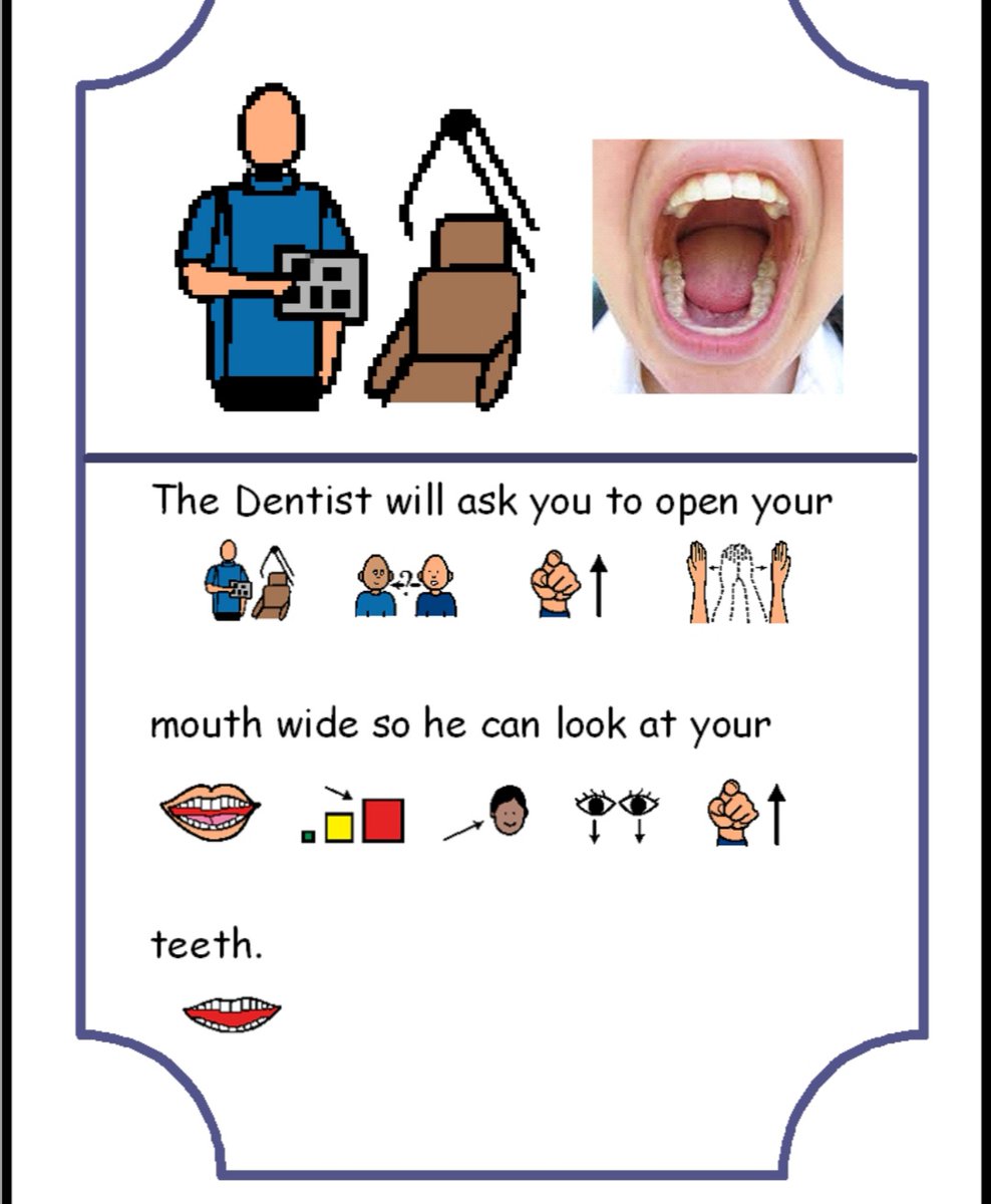 HappyTeethReach's tweet photo. AMAZING story we received

We were contacted by a parent on Twitter for advice for her son with autism visiting the dentist

After recommending social stories- mum was proactive &amp; went on the dentists website made a social story &amp; her son had a great experience @ the Dentist🎉🎉 https://t.co/2hPYyLUPvg