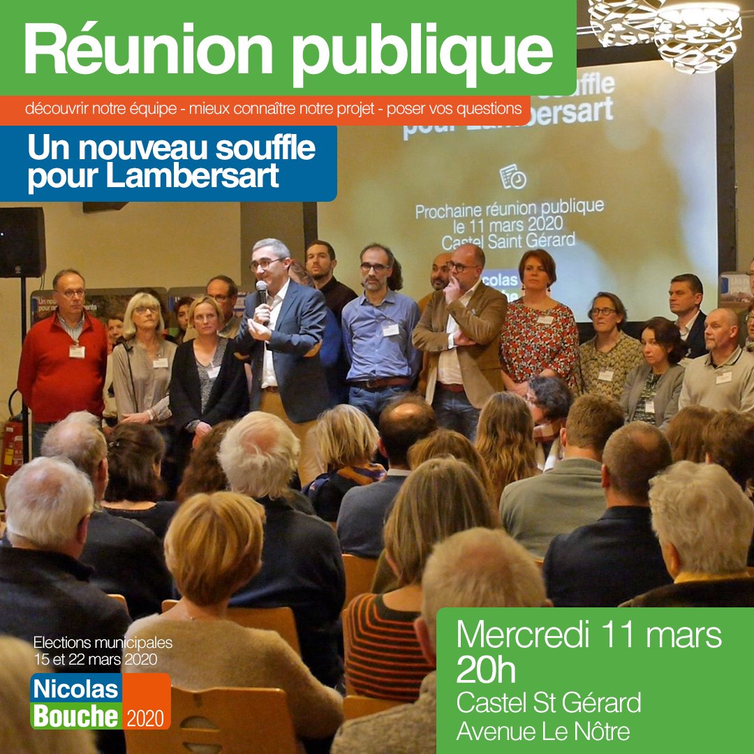 Vous voulez mieux découvrir notre projet ? Vous avez des questions ? Vous voulez mieux connaître notre équipe ?
😉 Rendez-vous mercredi, à J-4 du 1er tour !
#lambersart #municipales #municipales2020