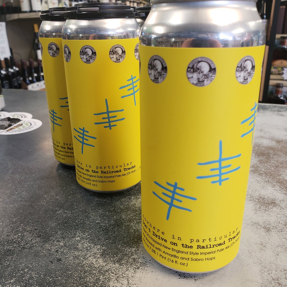 LovelandCappys's tweet photo. Don't Drive on the Railroad Tracks from #NowhereInParticular is here. This triple dry hopped Imperial Pale Ale( or IPA) features Amarillo and Sabro. #craftbeer #newarrivals https://t.co/HyDor6AiVA