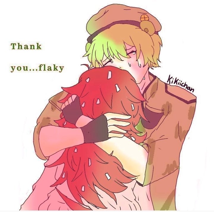Kikiichan1's tweet photo. Tough love
#happytreefriends #htf擬人化 #htf #flaky #flippy #htfhuman #art #anime https://t.co/cuD1MHoSIF