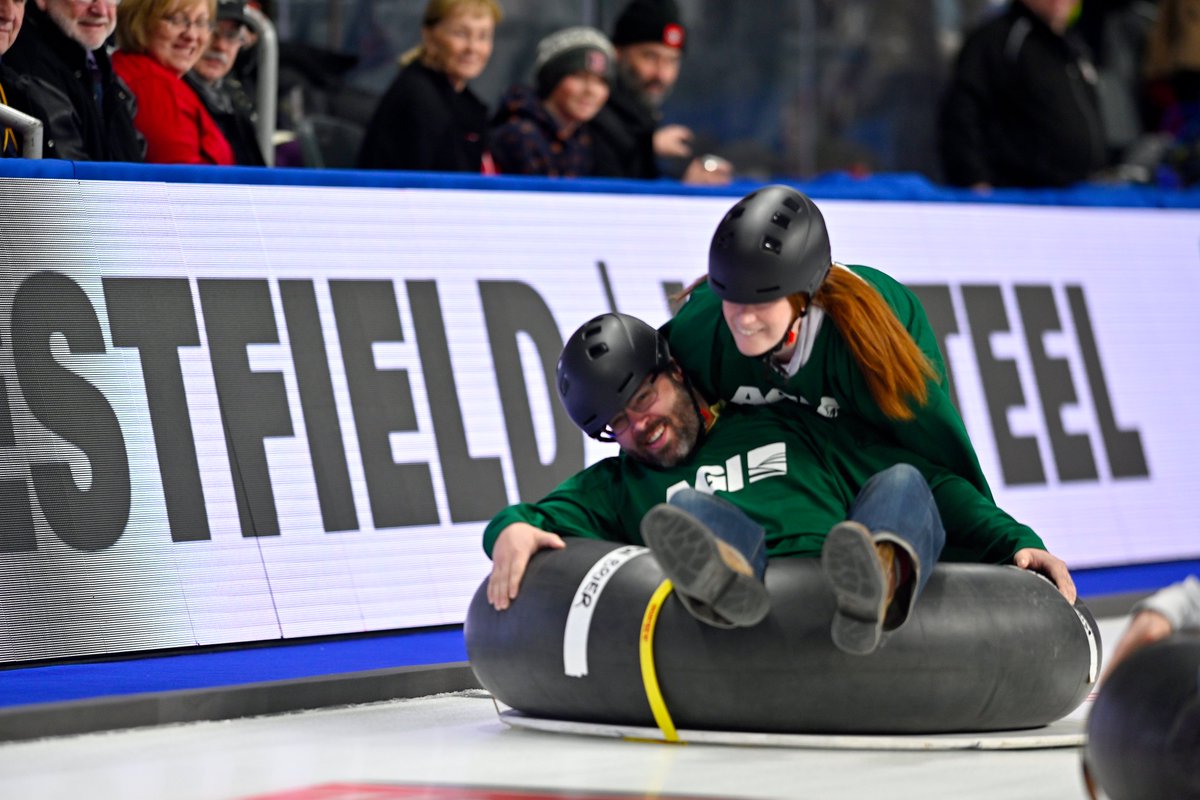 AgGrowthIntl's tweet photo. We had a blast yesterday during our #HumanCurling activation at #Brier2020. Thanks to the participants, @JillOfficer , and of course, Slider! π₯ @CurlingCanada @LeonsCentre #AGIPresents https://t.co/8APY7mOvC6