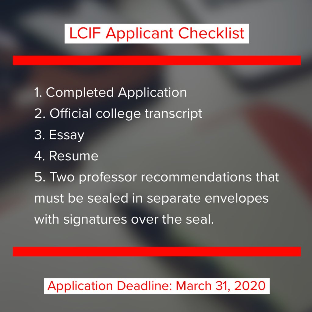 LouisCarrIntern's tweet photo. Here’s a checklist to help with your application process!☺️ 

#LCIF #ApplyNow #SummerInternship #Media #undergraduates https://t.co/aOacj4nx15