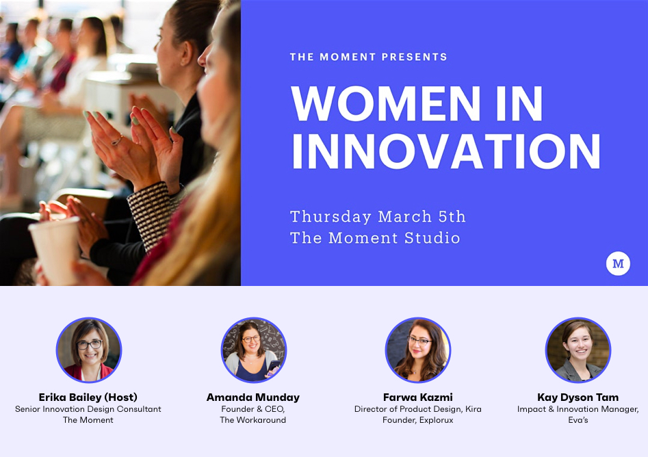 itsfarwa's tweet image. Celebrated #IWD2020 by speaking at the Women in Innovation event with @amandabella &amp;amp; @kaydysontam! There was a common theme of resilience &amp;amp; positively  impacting others amongst our talks. Thanks to @TheMomentIsHere for giving us the space to share. #EachforEqual
