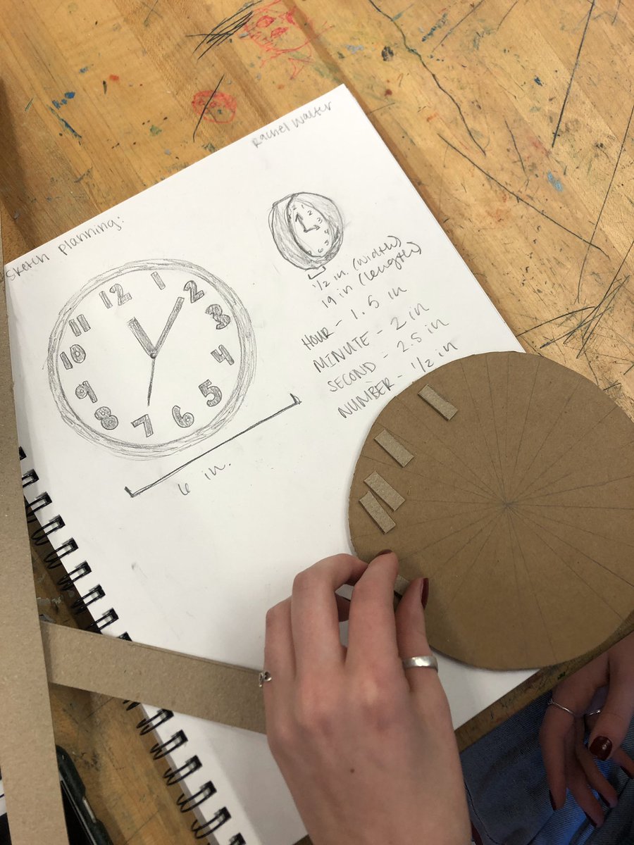 MsMayesTDHS's tweet photo. “I never thought I would actually have to find the circumference of a circle!!” -Rachel. Using math and other tools to build our collaborative sculptures in art II. #ghsbulldogs https://t.co/YFMEQQrJLT
