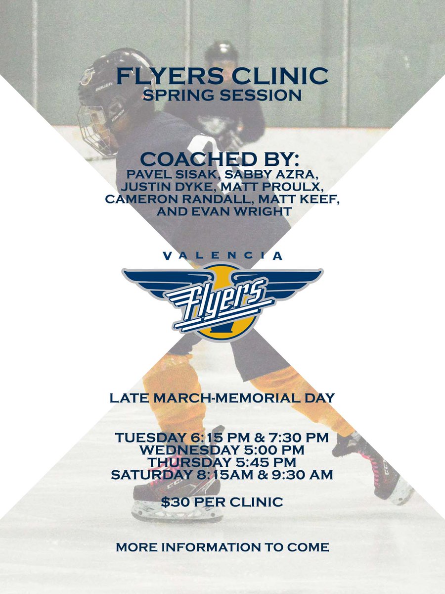 After the closure we will have fresh ice to hold our spring clinics on!