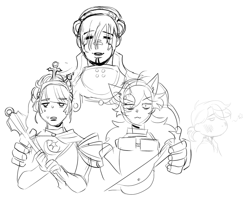 Aaaand here are some doodles from it--
Featuring the kids of @twendytwo @peabug_ and @_namakoo VuV