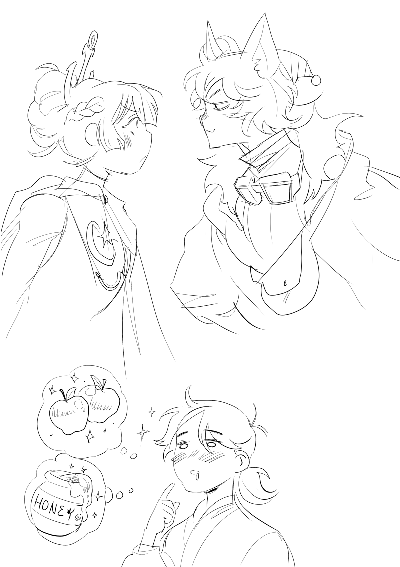 Aaaand here are some doodles from it--
Featuring the kids of @twendytwo @peabug_ and @_namakoo VuV