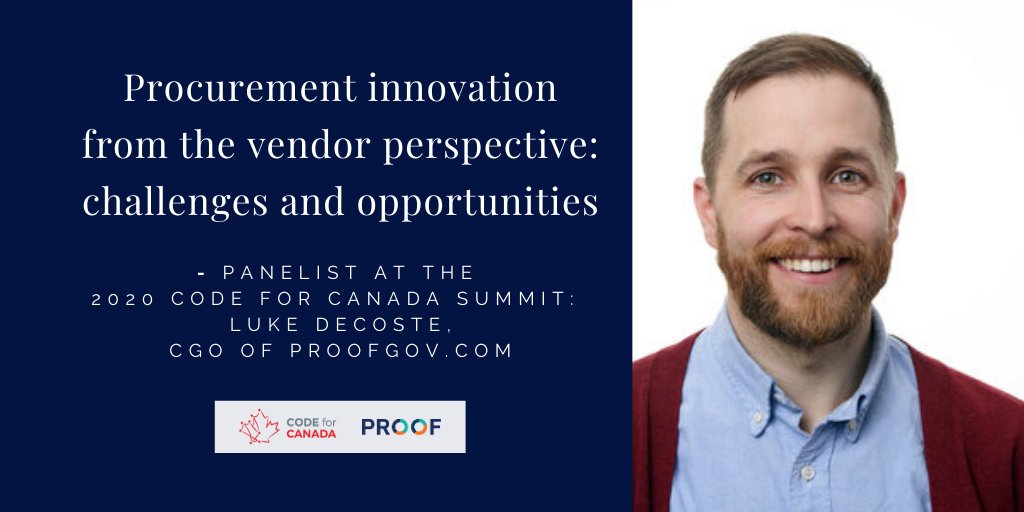 Our Chief Governance Office, <a href="/lukedecoste/">Luke DeCoste</a> is heading to Toronto for the #C4CSummit to share what we've learned about procurement innovation. If you're attending the event, come chat with Luke! <a href="/code4ca/">Code for Canada 🇨🇦</a>