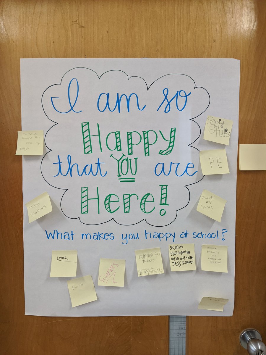 What makes you happy at school? My students &amp; my fellow teachers make me happy! We all need a little reminder that we are loved at school! 
#teacherlife 
#MondayMotivaton
