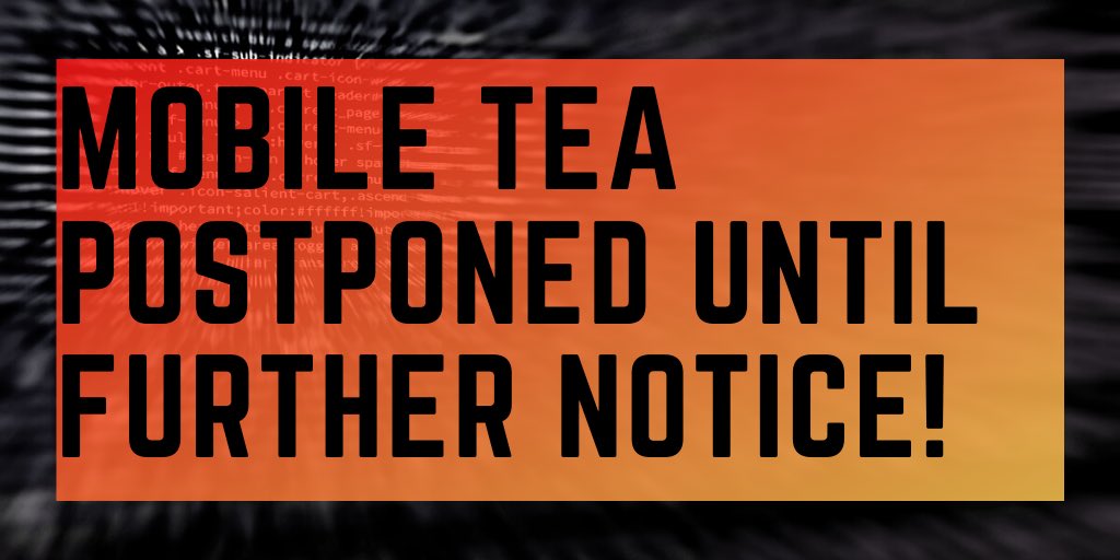 For us at Mobile Tea, the health &amp; safety of everyone is our top priority. 
Due to the current state &amp; development of the new virus, #MobileTea events are postponed until further notice.

Stay safe and healthy,
Your Mobile Tea Team. ✌️