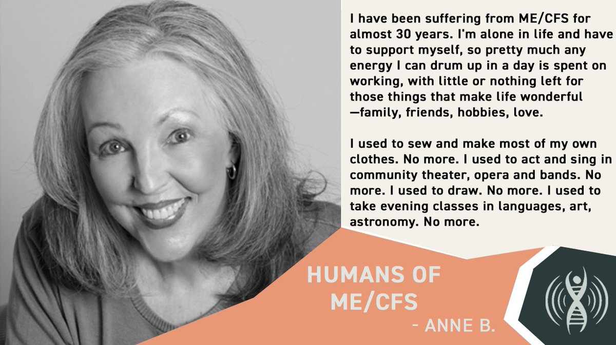 PlzSolveCFS's tweet photo. This is Anne B. We want her to be well with the ability to reconnect to all the events and activities she loves. We want her quality of life to be at its best. We aim to #SolveME.
For her complete story, click here
https://t.co/ilvlca31qM
#MECFS #chronicillness #HOMECFS https://t.co/mxsGe0mHyK