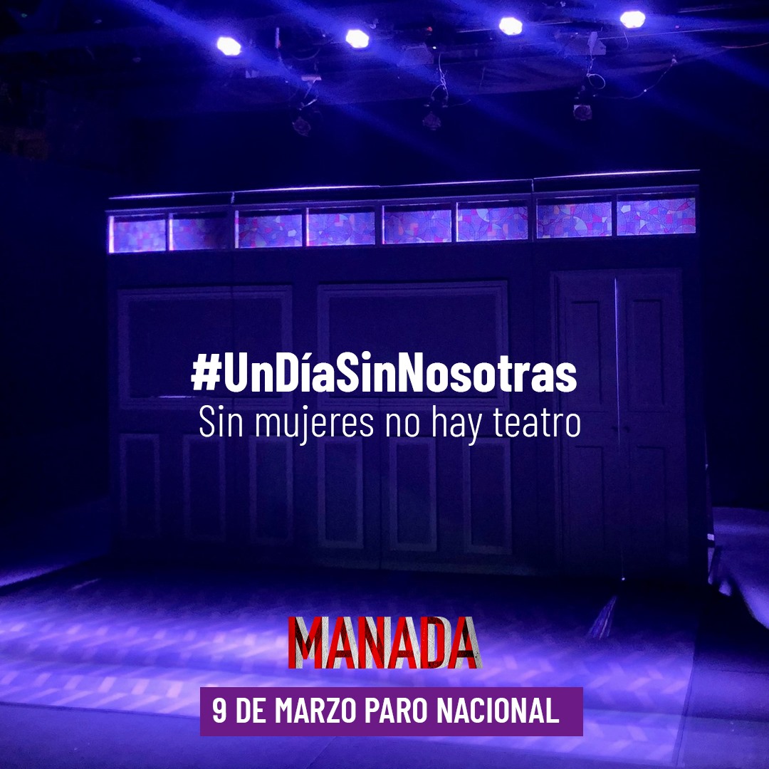 Helenico's tweet photo. 👉 Recuerda que @ManadaObra se suma al paro #UnDíaSinNosotras por lo que hoy dará función hoy. 

🚫 Nos vemos el próximo lunes 16 de marzo. https://t.co/UCmmBbTSZb