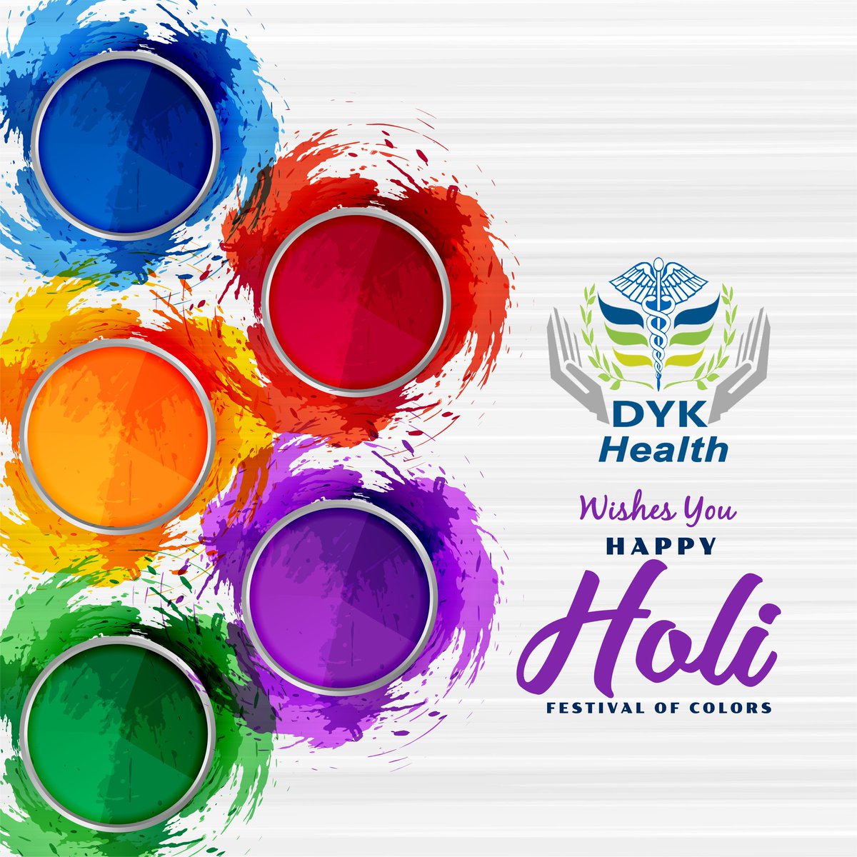 HealthDyk's tweet photo. May God paint the canvas of your life with the most beautiful Colors.
May he Sprinkle Peace, luck,
Success and Joy at every Step
Happy Holi!
#dykhealth #HappyHoli #Holi #Holi2020 https://t.co/kXhXLL6VAB