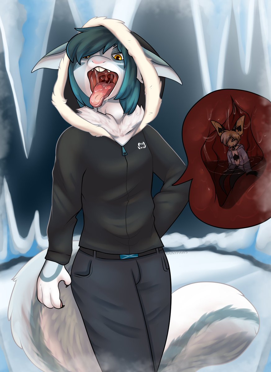 Gosh, here I am again, rescuing my cute little friends from an imminent demise in the frigid cold~ First the cute lil' chu and now Elijah! He's lucky he's adorable and tastes like cupcakes, hmph~ :3c

Amazing art by RainyPaws@FA featuring the one-and-only @UmbraMaus~ :3