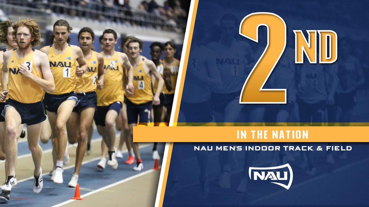 👏 Nearing Nationals, the Northern Arizona Men are ranked #2 in the country! 👏

👉 NAU is tied with LSU for second most entries (10) in the meet, looking to claim our first-ever indoor program title! 

#NAUStrong ⚒🌲💪 #NCAATF
