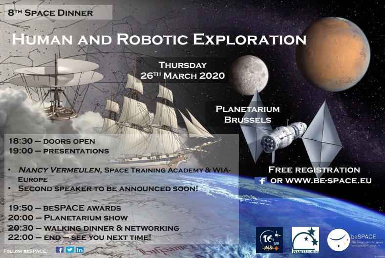 BelgiuminSpace's tweet photo. beSPACE organiseert voor de 8ste maal zijn jaarlijkse Space Dinner evenement. Alles info kan je hier terugvinden: https://t.co/ZGTt0EgpCR @beSPACE_ @AntwerpSpace #bespace #evenement #belgium #dinner https://t.co/GWryC0hZK1