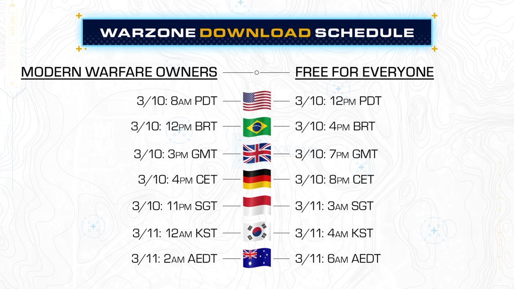 Krvwford's tweet photo. Warzone officially releases tomorrow morning people. Now come join my community server made specially for the ANZ community where you can find players and friends! Link is in my pinned messages!
#Warzone #TwitchANZ #ModernWafare #CODANZ https://t.co/QukCJRkhti