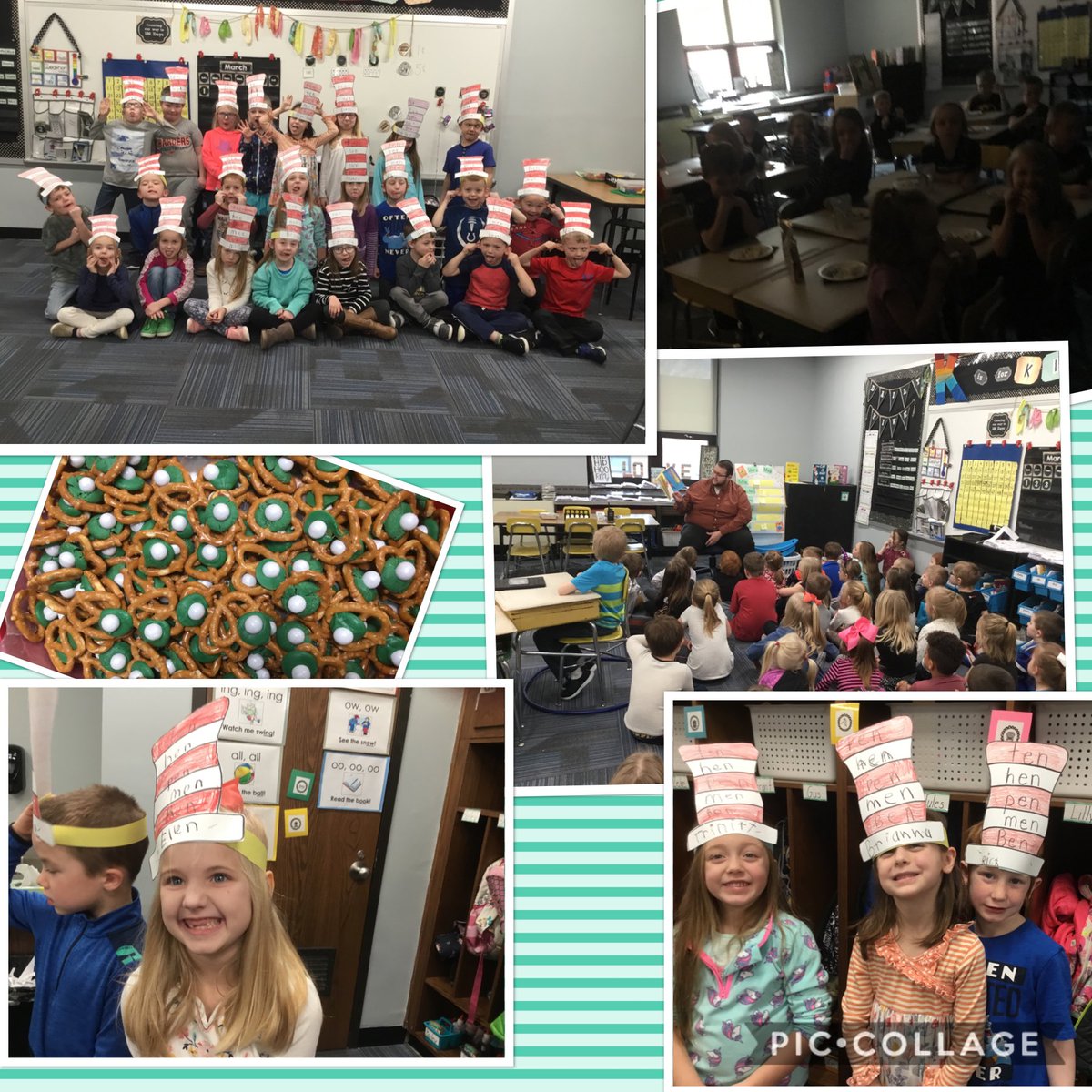 hadler_sue's tweet photo. Happy Birthday Dr. Seuss! We like them in the dark! We do like Green eggs and ham, Sam I am! Shout out to Mr. Sherman for being our guest reader! #dccs ⁦@ndeschargers⁩ https://t.co/Iw64xHQxk1