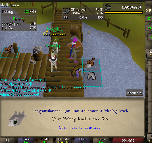 Rebornirons's tweet photo. Thick Whale in it to win it with 99 Fishing! Huge congrats man #OSRS #IronMan #gamer https://t.co/Pm3B2YmHbD