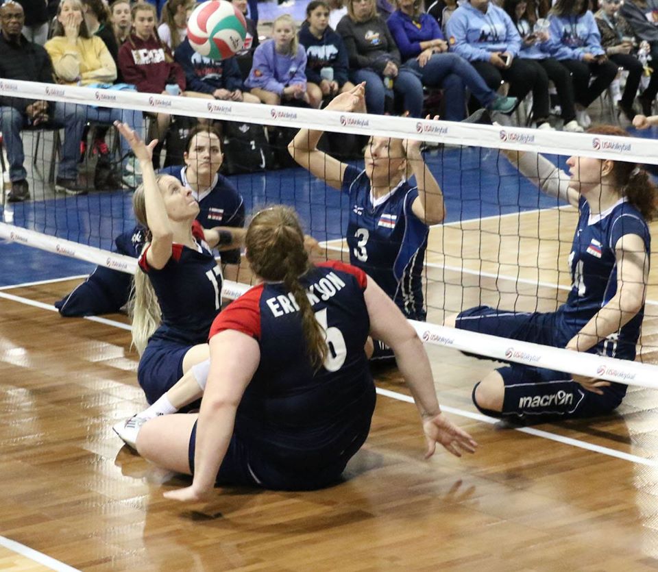 usavolleyball's tweet photo. The U.S. Women's Sitting Team went 4-1 at the @crossroadsvb Sitting Volleyball Exhibition series versus #Brazil and #Russia, losing to only to Russia today as @TeamUSA experimented with lineups throughout the match.

Crossroads Exhibitions Recap | https://t.co/VmJuE6ApJU https://t.co/cUCkVzjaXI