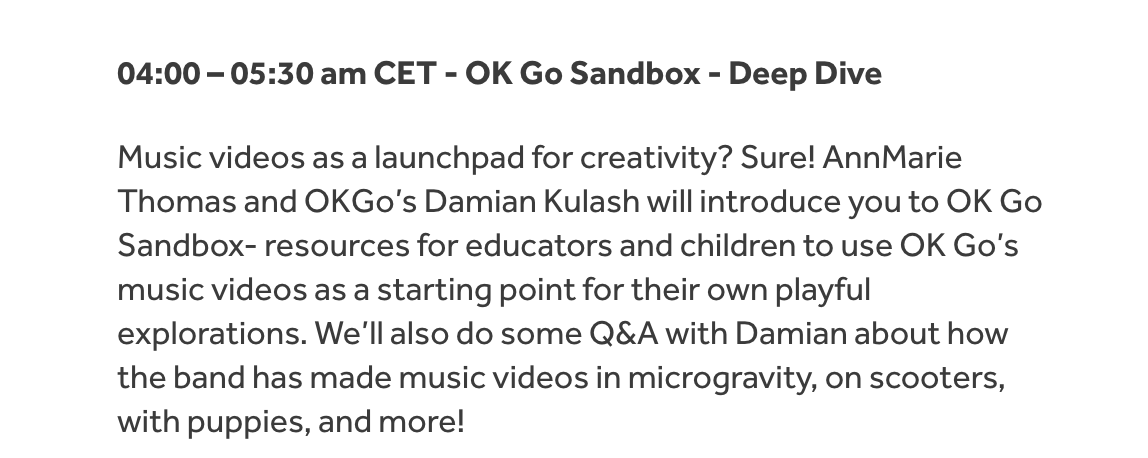 amptMN's tweet photo. Help spread the word: after cancelling their conference, the  @LEGOfoundation  team has put together a 24 hour interactive create-a-thon later this week with 90 minute sessions from around the world! Join @okgo 's Damian Kulash and I from 4:00-5:30  am CET (Danish time). (1/3) https://t.co/GGajjNCyci