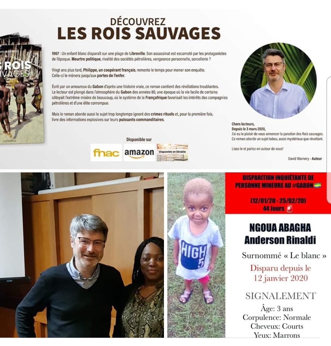 "LES ROIS SAUVAGES "Par David WARNERY
Cet ouvrage est une invitation à pénétrer dans les profondeurs du Gabon des ténèbres.Son récit palpitant nous plonge dans la réalité des faits connus, d'actes innommables et crapuleux qui malheureusement troublent davantage le quotidien