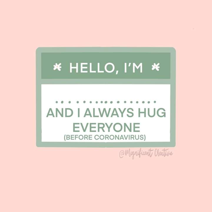 MegCreative's tweet photo. ITS - SO - HARD!!!!
#imahugger #coronavirus #COVID19  #nohugging #whatisthisrule https://t.co/AVUYF6tVNT