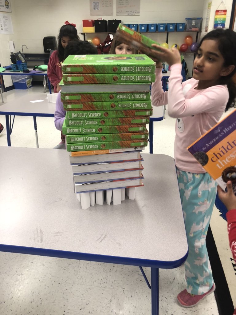 HessThirdGrade's tweet photo. Defying gravity with index cards! #rlcscienceclub @PtoRlc @RLCPrincipal @CrabbChristine https://t.co/DVg2WfoiIv