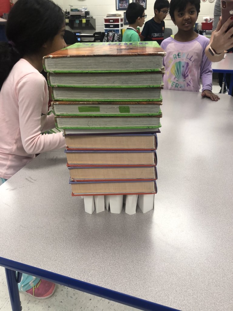 HessThirdGrade's tweet photo. Defying gravity with index cards! #rlcscienceclub @PtoRlc @RLCPrincipal @CrabbChristine https://t.co/DVg2WfoiIv