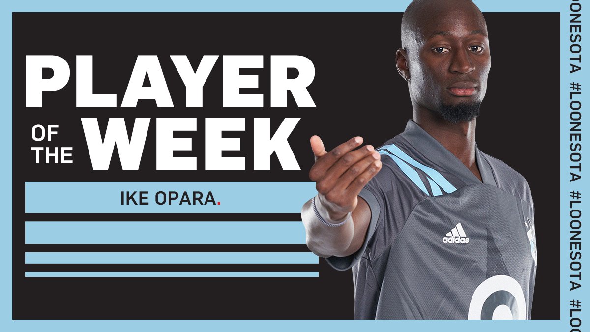 MNUFC's tweet photo. Ike. Opara. MLS. Player. Of. The. Week. https://t.co/h04XrShyZe