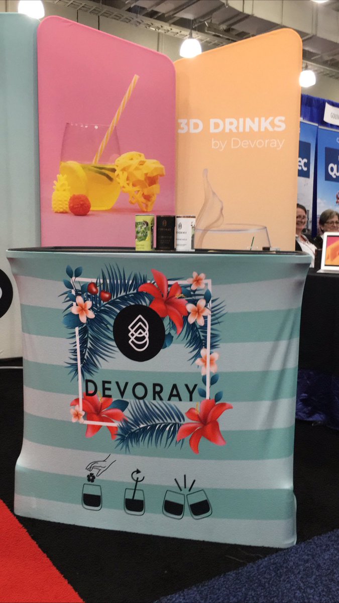 Super colorful booth by #DevorayInc! Come check out the booth 1027
#3Ddrinks #Quebec #MadeInQuebec #fundrinks
