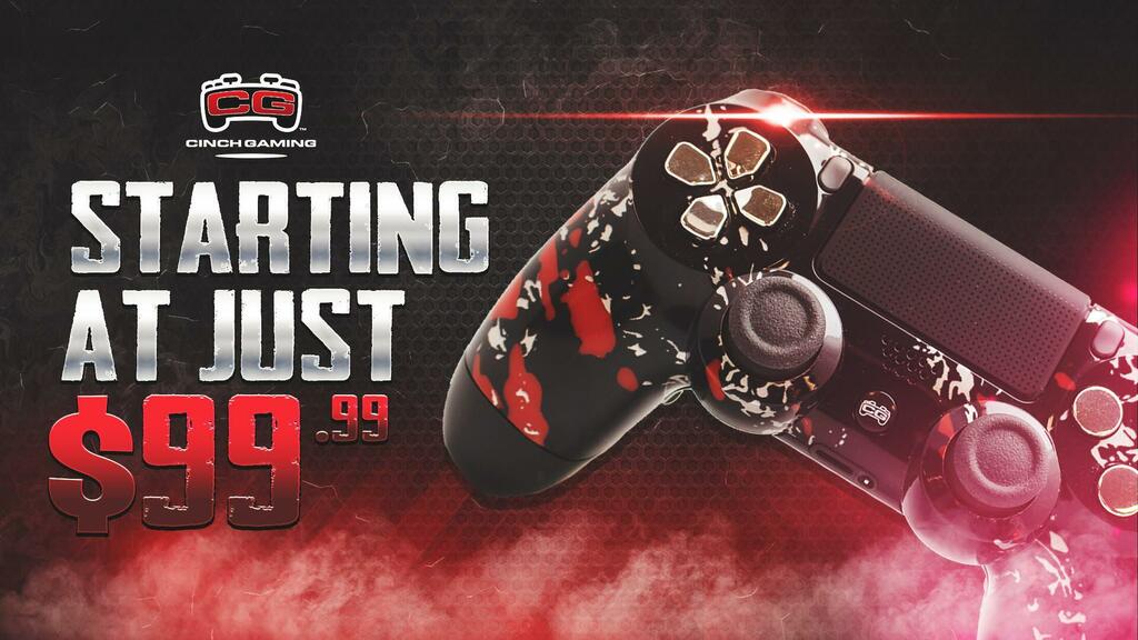 PureDealz's tweet photo. RT Professional Custom #Gaming Controllers from #CinchGaming now starting at just $99 Plus use our discount code 'cinch1291' for an additional 5% off. #WinningisaCinch #MakeitaCinch #PlaySmarter #DigitalGamesHub > Shop now: https://t.co/eMf0ojcTSe https://t.co/es3NaNpzIT