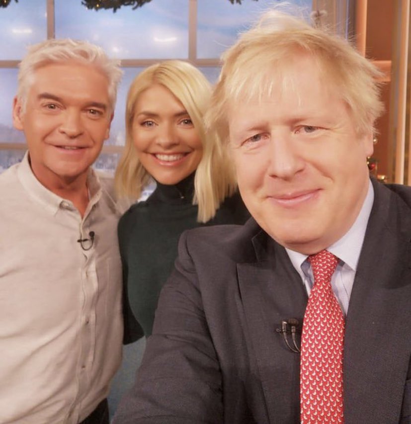 JimCognito2016's tweet photo. Does it concern anyone else that our country is in the grips of a possible global pandemic and yet the fiercest interrogation that @BorisJohnson is willing to put himself through is a friendly chat with Phil and bastard Holly? https://t.co/Cc2fFZzdNk